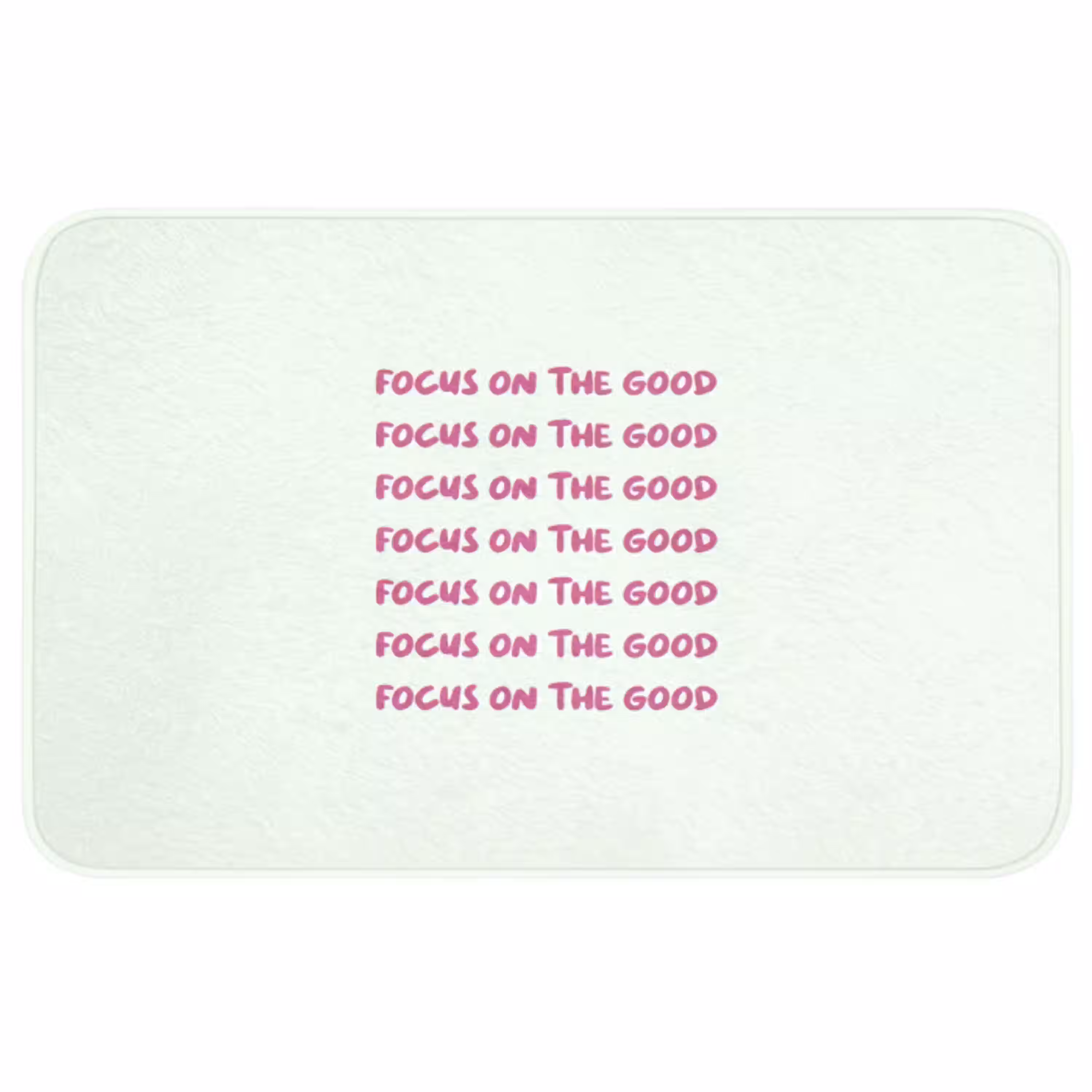 Focus on the good - Roze Badmat middel -3d