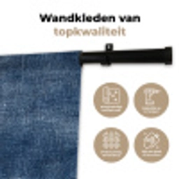 Linnen - Textuur - Patroon - Denim - Rustiek Wandkleed katoen klein 269 -sfeer2