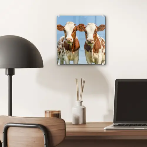 Koeien - Lucht - Dieren - Boerderij - Portret plexiglas 5mm klein -sfeer6