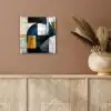 Abstract - Vormen - Goud - Blauw - Geometrisch plexiglas 5mm klein -sfeer5