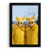 Vrouwen - Bananen - Geel fotolijst zwart zonder passe partout klein -3d