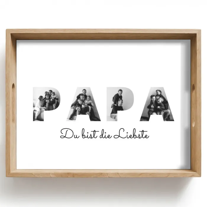 Papa - Buchstaben-Collage Dienblad Rechthoek middel -z3d_shopping