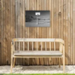 Basketbalpaal - Landschap - Zand - Wit Tuinposter op houten frame 2 cm dik klein -sfeer4
