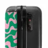 Abstract - Organisch Roze/Groen NBS - Handbagage koffer - Kinderen Unisex middel -slot