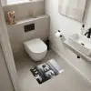 Pinguïn - Telefoon - Toilet - Zwart - Wit WCmat klein -sfeer1