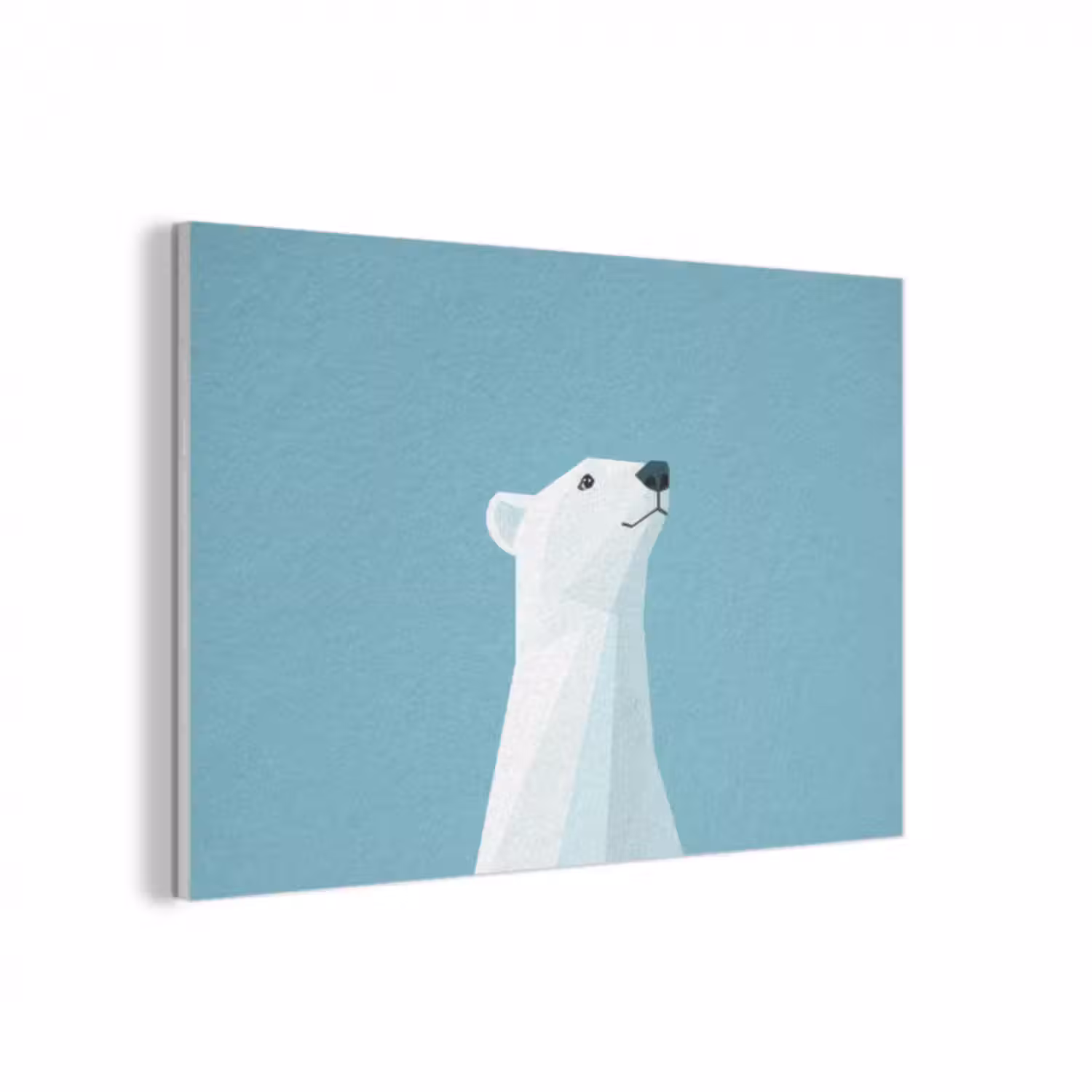 Akustikbild - Eisbär - Hellblau - Minimalistisch
