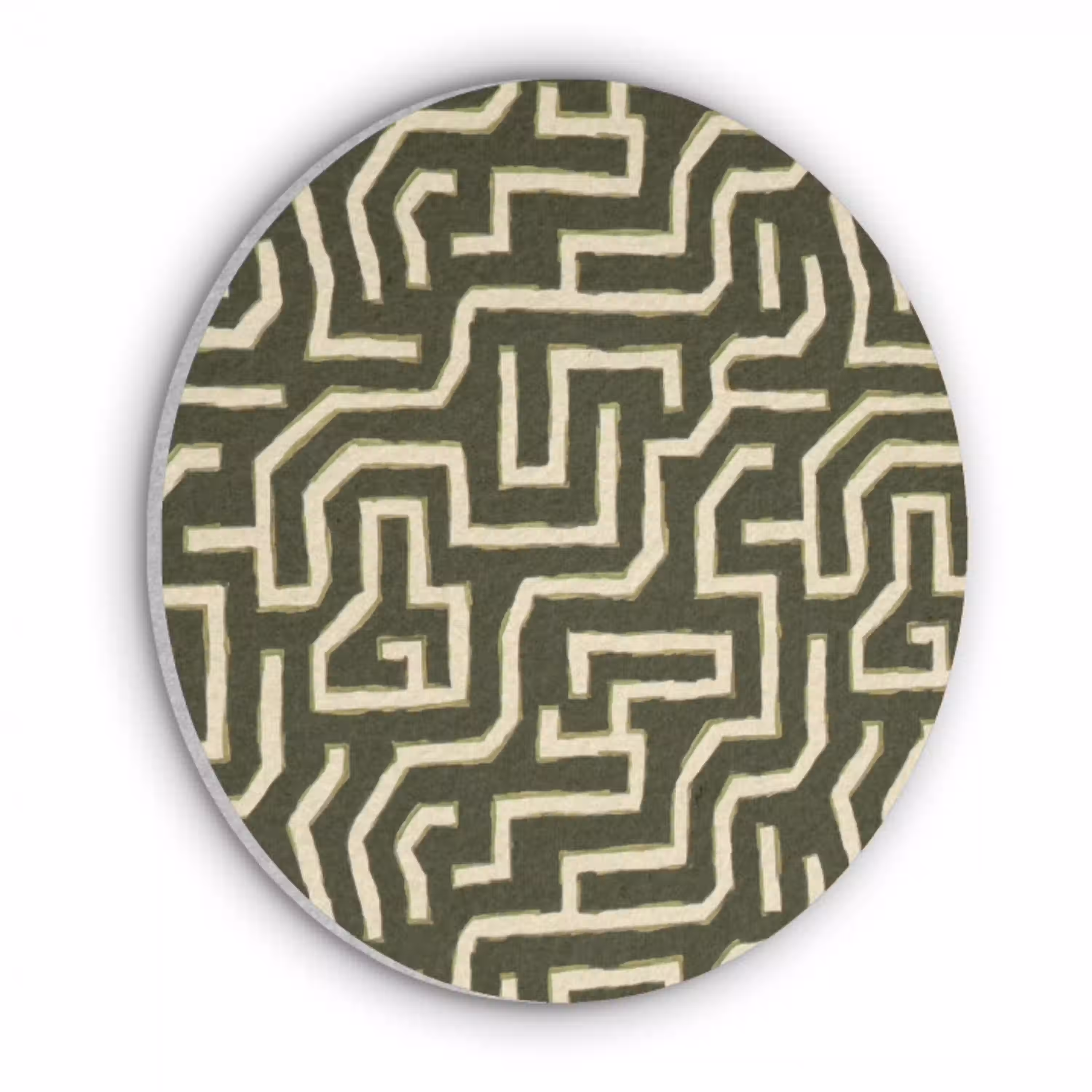 Lijnen - Abstract - Groen Akoestische PET Vilt - Rond klein 838 -3d