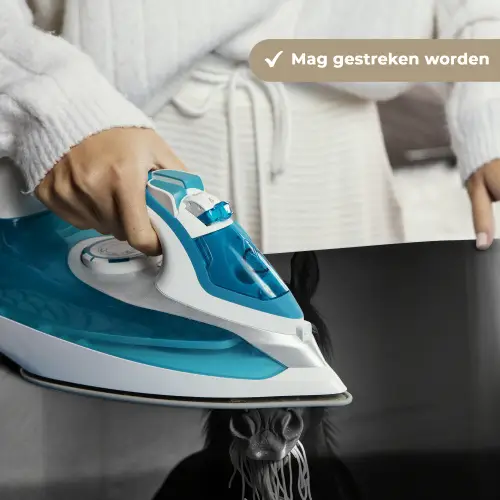 Paard - Bord - Pasta - Tafelkleed - Zwart Wit - Dieren Wandkleed katoen klein -sfeer9