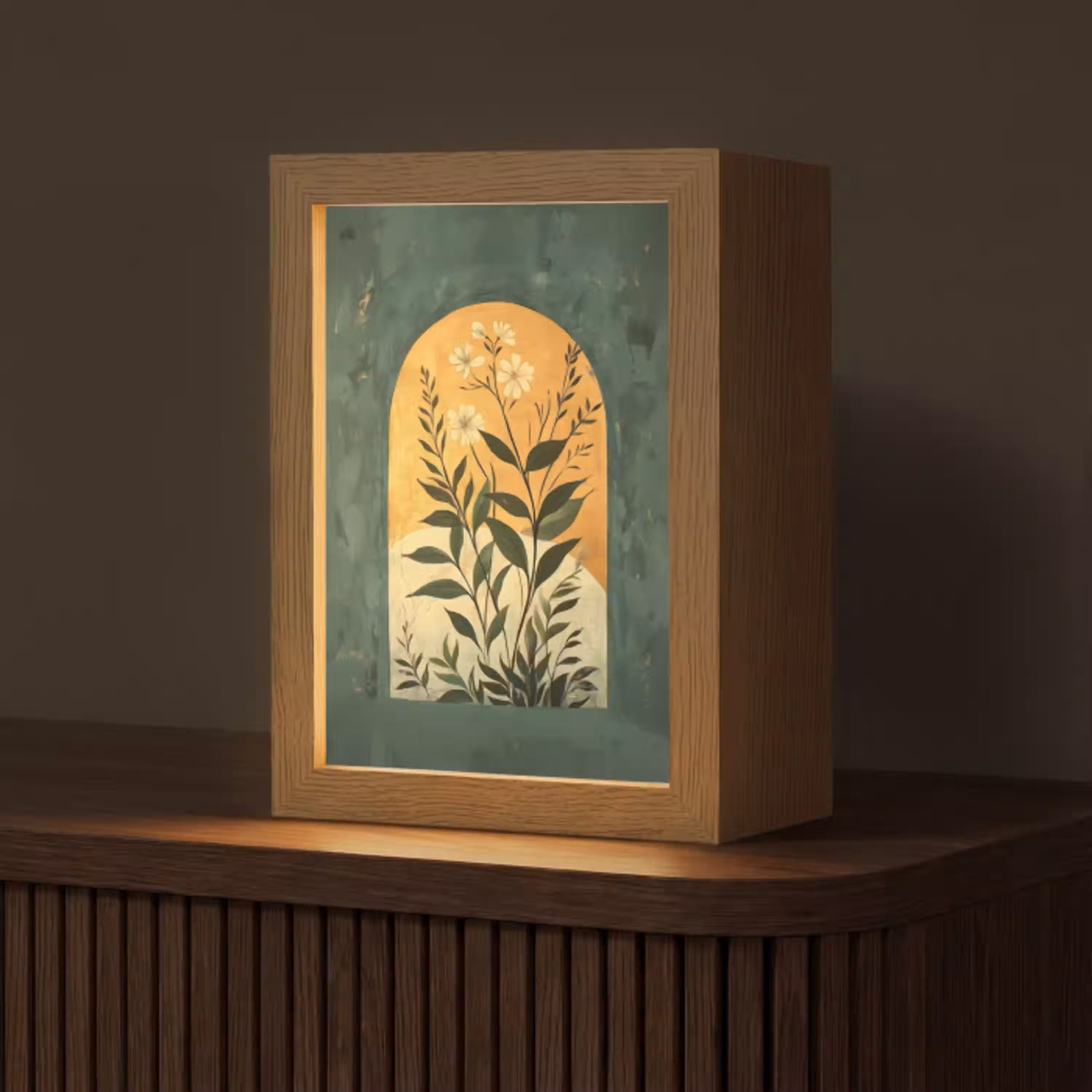 Plant - Bloemen - Wit Light Box met kabel (Tafellamp) klein -z3d_website