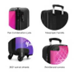 Goal-getter roze NBS - Handbagage koffer - Kinderen Unisex middel zzzzzzzbolletjes_ENG