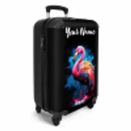 Gekleurde Flamingo voor een Verfexplosie NBS - Handbagage koffer - Kinderen Unisex middel -productfoto_3d
