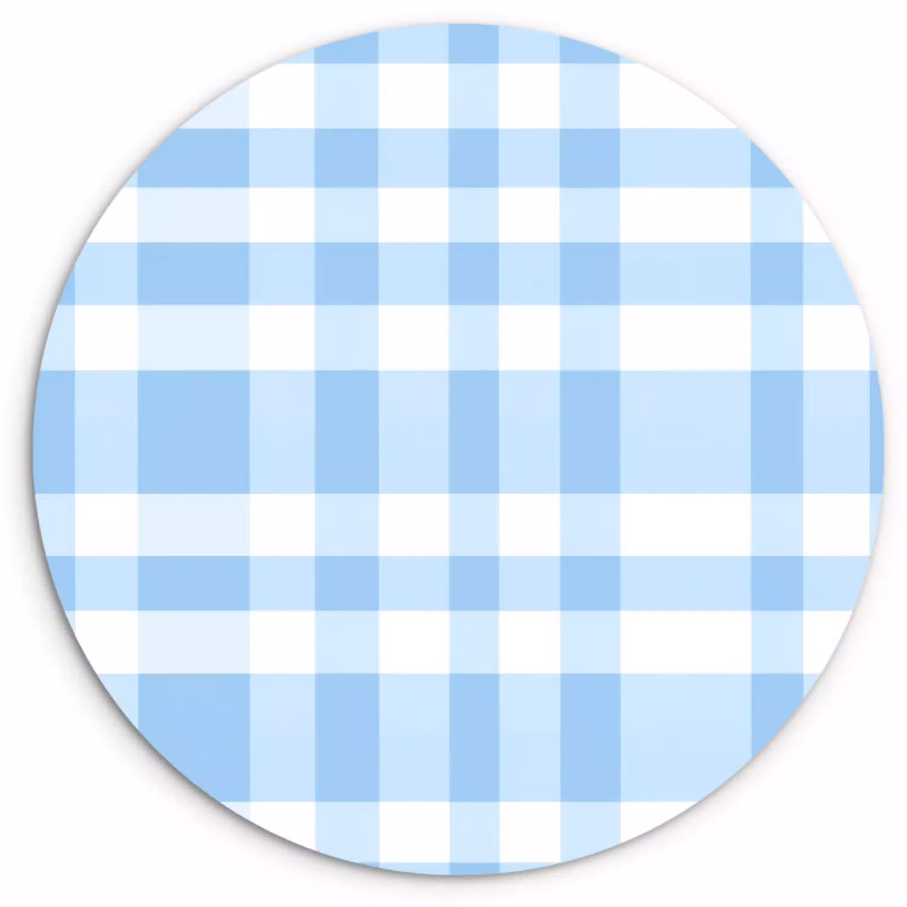 Ruit - Patroon - Blauw Wandcirkel kunststof plaat 5mm dik klein 188 -3d