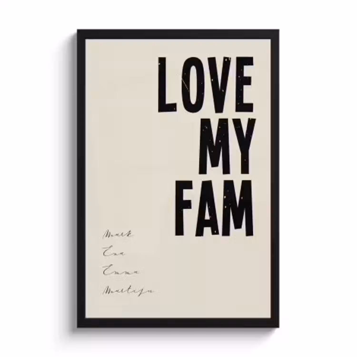 Poster mit Rahmen – Love my fam