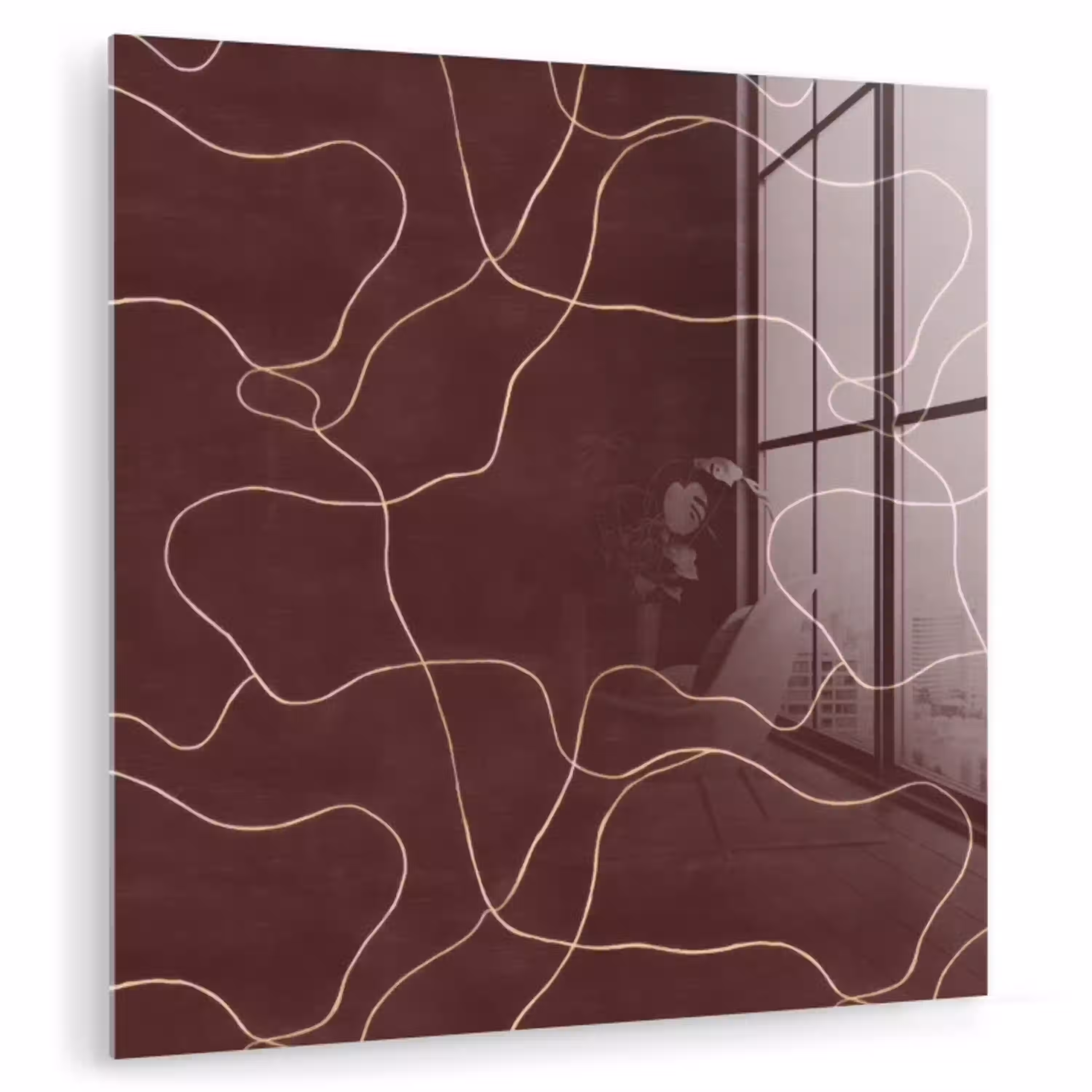 Abstract - Modern - Bruin plexiglas 5mm klein 11 -zzzproduct_nieuw