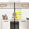Geel - Patroon - Zomer keuken achterwand 2 middel 865 -voor-na2_FR