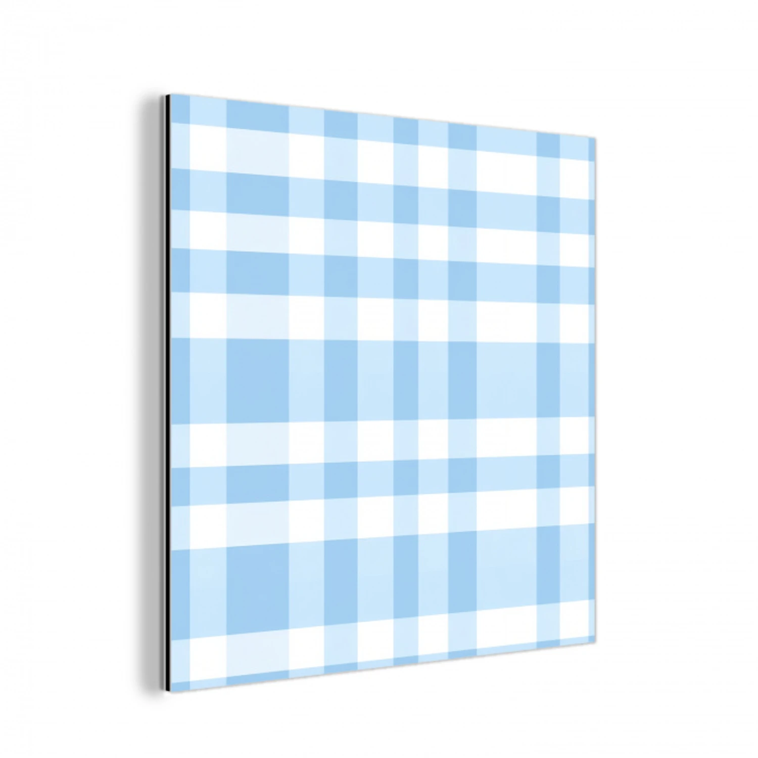 Ruit - Patroon - Blauw aluminium wit klein 46 -3d