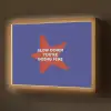 Slow down you're doing fine - Ster - Blauw Light Box met batterij (Wandlamp) middel -z3d_website