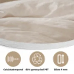 Champagne - Bed - Bubbels Akoestische PET Vilt - Rond klein -closeup_NL