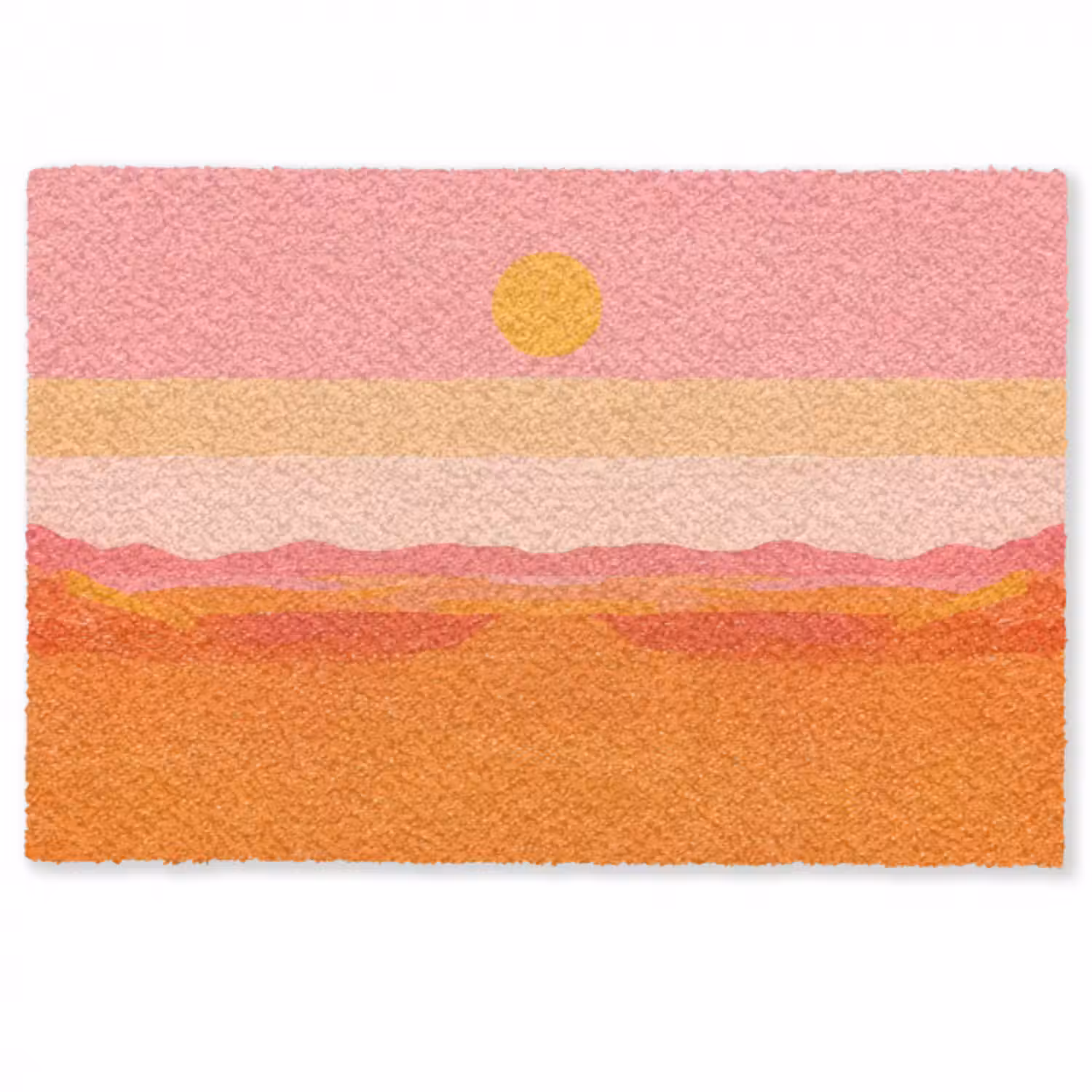 Fußmatte - Sonne - Abstrakt - Landschaft - Orange