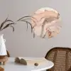 Marmer - Roze - Rosé Wandcirkel behangsticker klein -sfeer3
