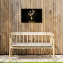 Sierlijk - Boeket - Goud - Vaas Tuinposter op houten frame 2 cm dik klein -sfeer4