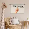 Cupcake - Zoet - Kers Wandkleed katoen klein -wsfeer5_kind