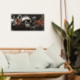 Schedels - Kunst - Donker - Rood tuinposter los doek klein -sfeer7