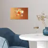 Glazen - Bloem - Oranje poster papier klein -sfeer3