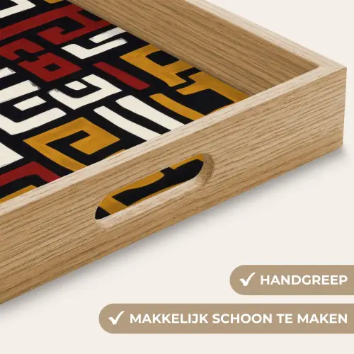 Abstract - Patroon - Rood Dienblad Rechthoek middel -USP_HandgreepNL