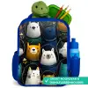 Dieren - Sterren - Planeten - Astronaut Kinderrugzak - Blauw middel -inhoud_NL