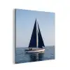 Zeilboot - Zee - Blauw aluminium wit klein -3d