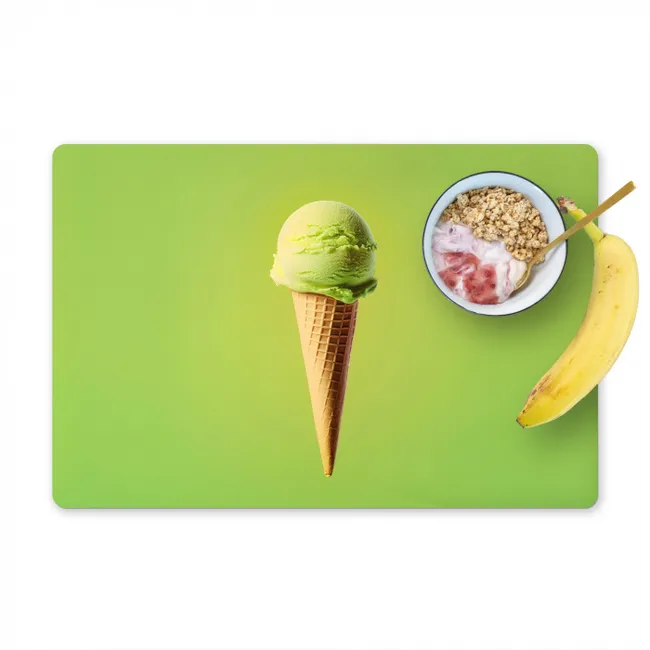 Hoorntje - Schepijs - Groen Placemat vinyl groot -zzzproduct_Kitchenyeah-website