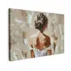 Vrouw - Verf - Abstract - Beige - Modern canvas 2cm klein -z3d