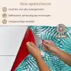 Bladeren - Ijsblauw - Wit keuken achterwand spatscherm klein 900 -spatscherm_NL