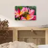 Tropische vogel tussen roze bloem plexiglas 5mm klein -sfeer4