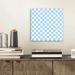 Schaakbord - Klassiek - Blauw aluminium wit klein 46 -sfeer1