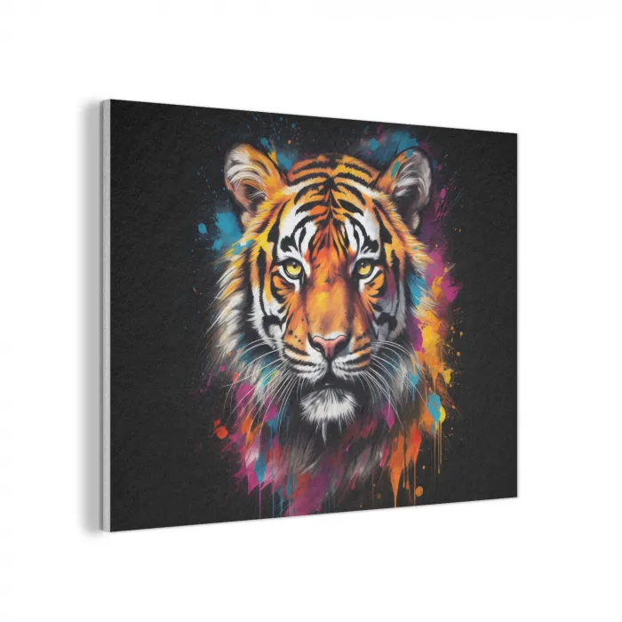 Tijger - Graffiti - Dieren - Zwart PET vilt klein -3d