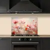 Bloemen - Watercolor - Roze - Abstract - Kunst keuken achterwand spatscherm klein -sfeer1