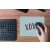 XOXO - Blauw - Rood muismat rubber klein -toetsenbord