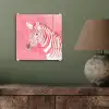 Zebra - Pink - Verf plexiglas 5mm klein -sfeer3