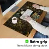 Vrouw - Bladeren - Goud - Vlinders Muismat XXL klein -sfeer3