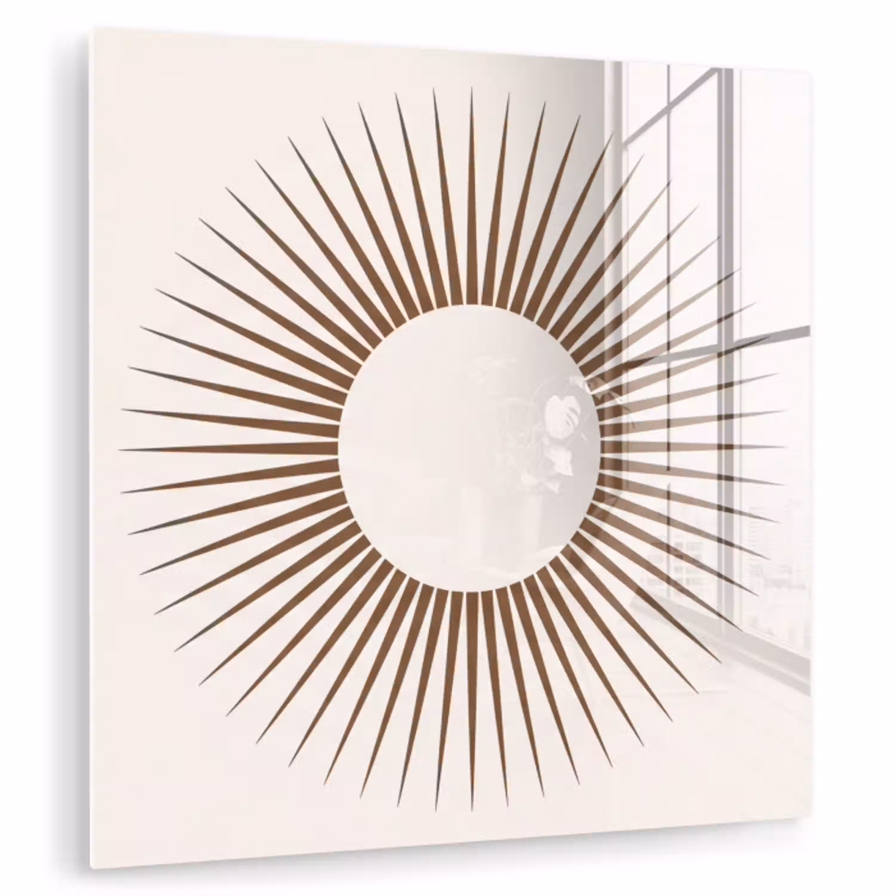 Abstract - Zon - Symbool - Modern - Beige plexiglas 5mm klein -zzzproduct_nieuw