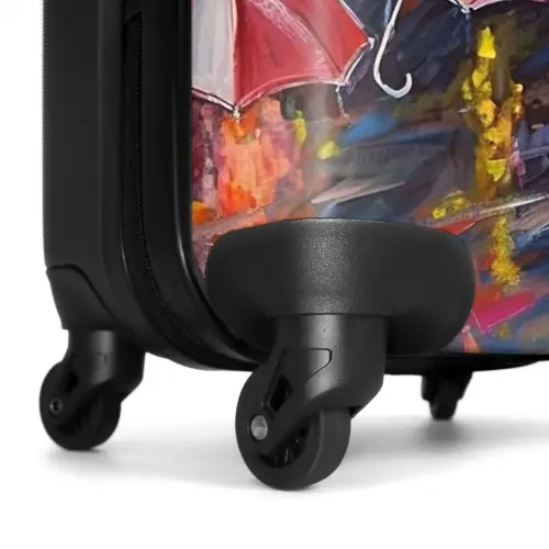 Paraplu's - Schilderij - Kunst - Regenboog NBS - Handbagage koffer - Kinderen Unisex middel -wiel