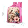 Vogels met roze bloemen Kinderrugzak - Roze middel -productfoto_formaten