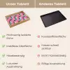 Bananen - Patroon - Blauw - Roze Dienblad Rechthoek middel -USP_VergelijkingDE