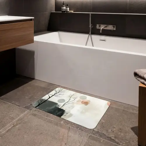 Wabi sabi - Beige - Plant Badmat klein -sfeer3