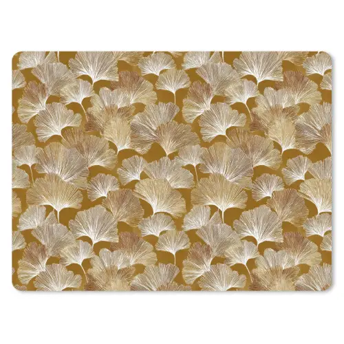 Ginkgo - Bladeren - Goud muismat rubber klein 262 -3d