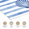 Vier schelpen - Blauw - Wit - Strepen poster papier klein -closeup_NL
