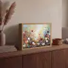 Olieverf - Bloemen - Kleurrijk - Natuur Light Box met batterij (Wandlamp) middel -sfeer2