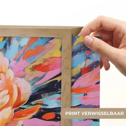 Bloemexplosie - Felle spatten - Dynamisch Light Box met batterij (Wandlamp) middel -USP_websiteprintNL